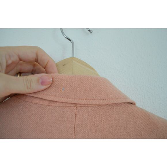 Vintage Salmon Pink Structured Wool Blazer - Picture 7 of 8
